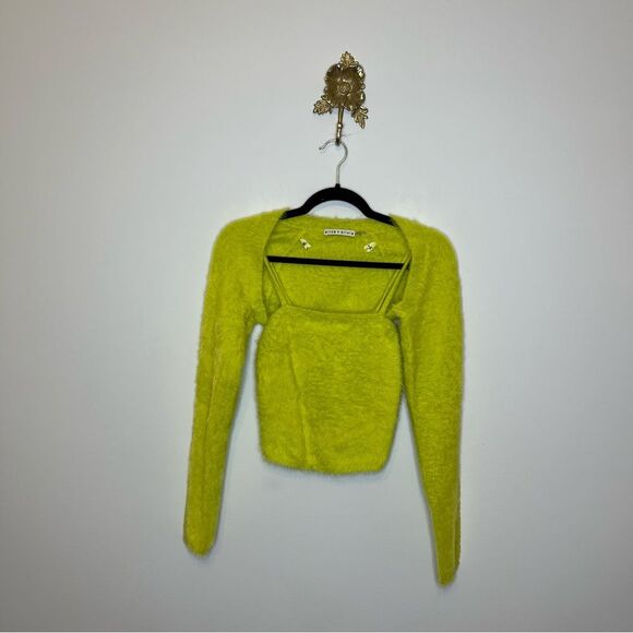 Alice + Olivia Luetta Fuzzy Tank and Shrug Set S - Picture 2 of 7